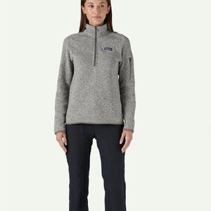 Women’s Patagonia Grey Better Sweater Quarter-Zip Fleece Pullover M